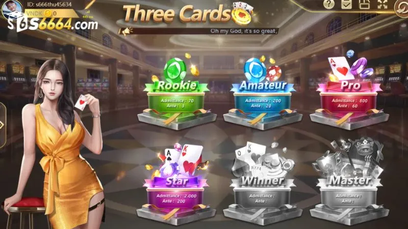 Game bài 3 cây có luật chơi đơn giản tại S666