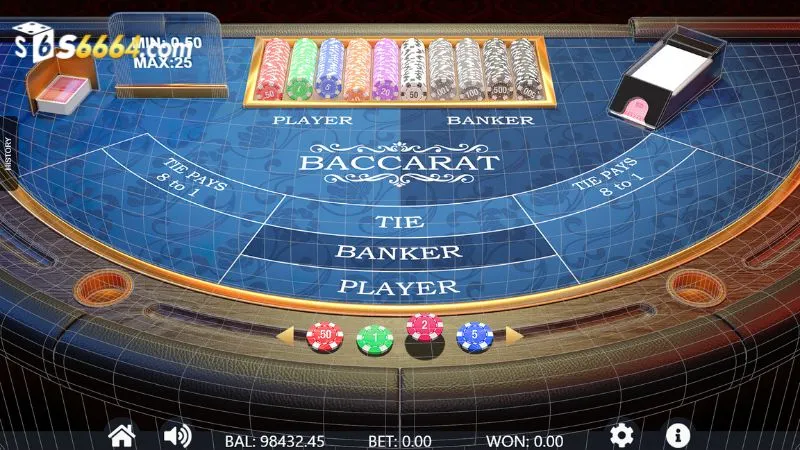 Giao diện game Baccarat tại Game bài S666